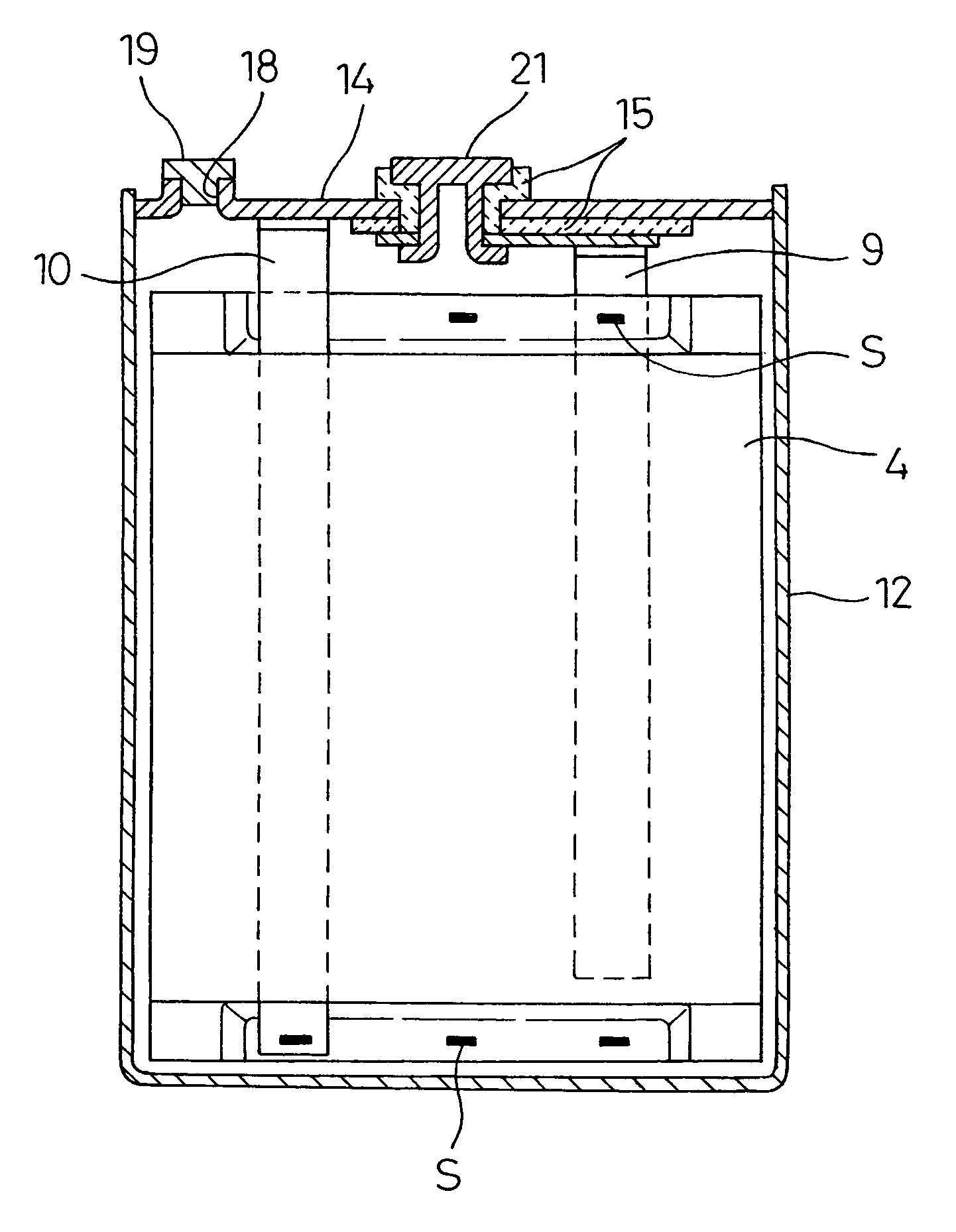 Electrochemical element having an ellipsoidal assembly configured for high power input