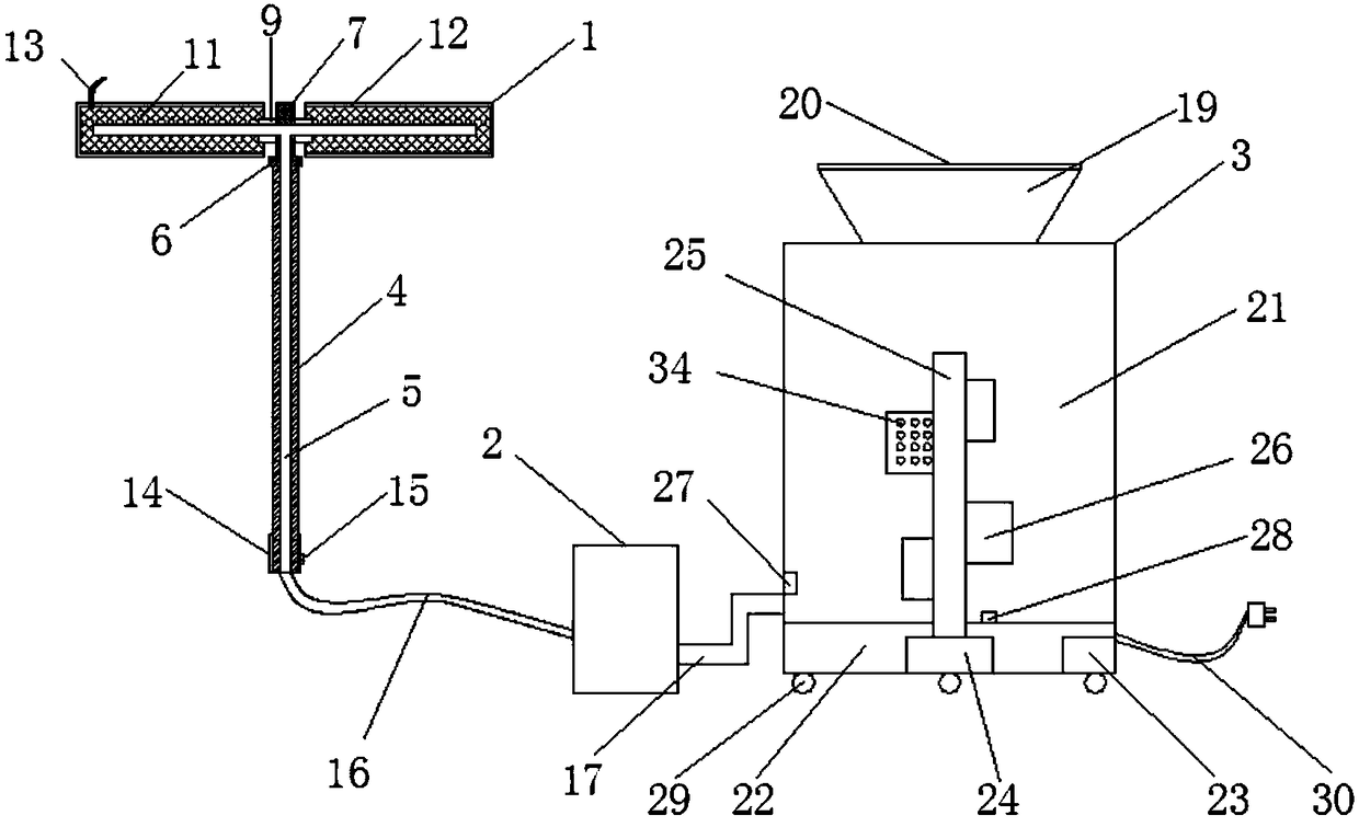Automatic feeding and wall painting device