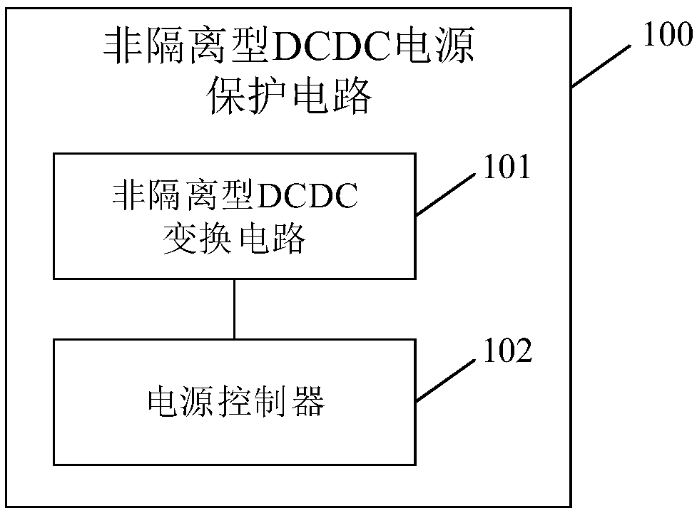 DCDC power supply control method, device thereof and DCDC power supply protecting circuit