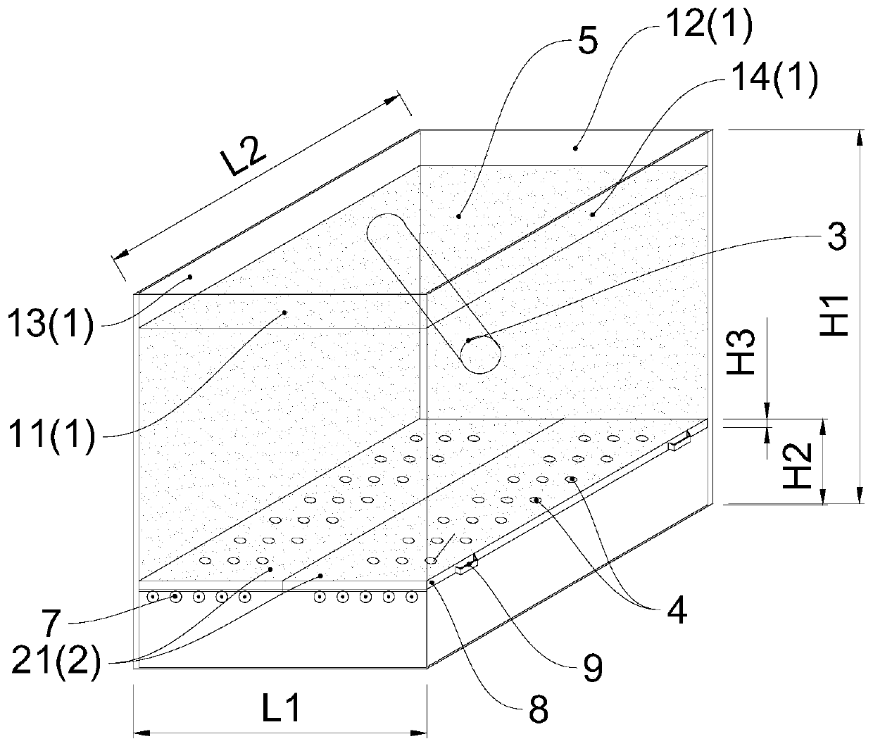 Movable door device for measuring soil arching effect of overlapped tunnel and test method