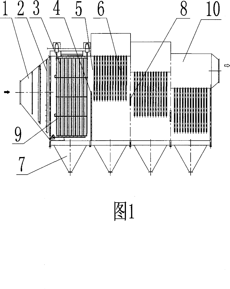 Large electric bag composite dust collector