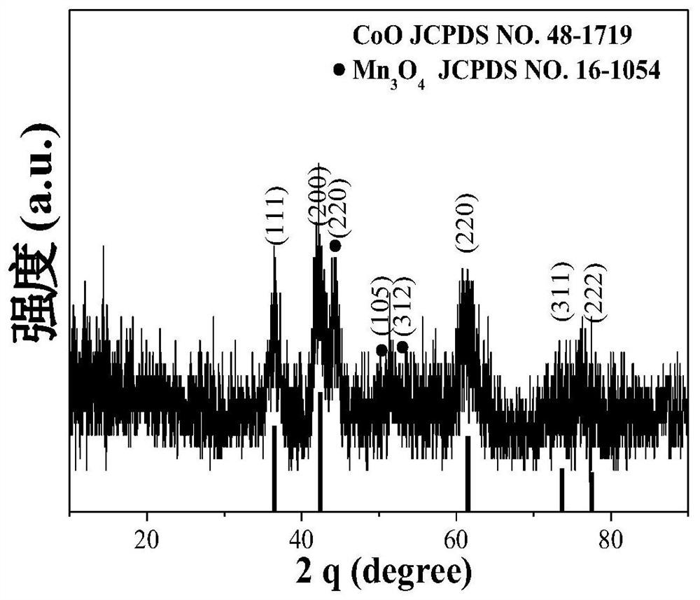 A kind of efficient nitrogen reduction cobalt manganese oxide catalyst and preparation method thereof