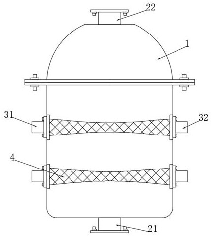 A double-layer internal retreat type printing and dyeing waste gas treatment equipment