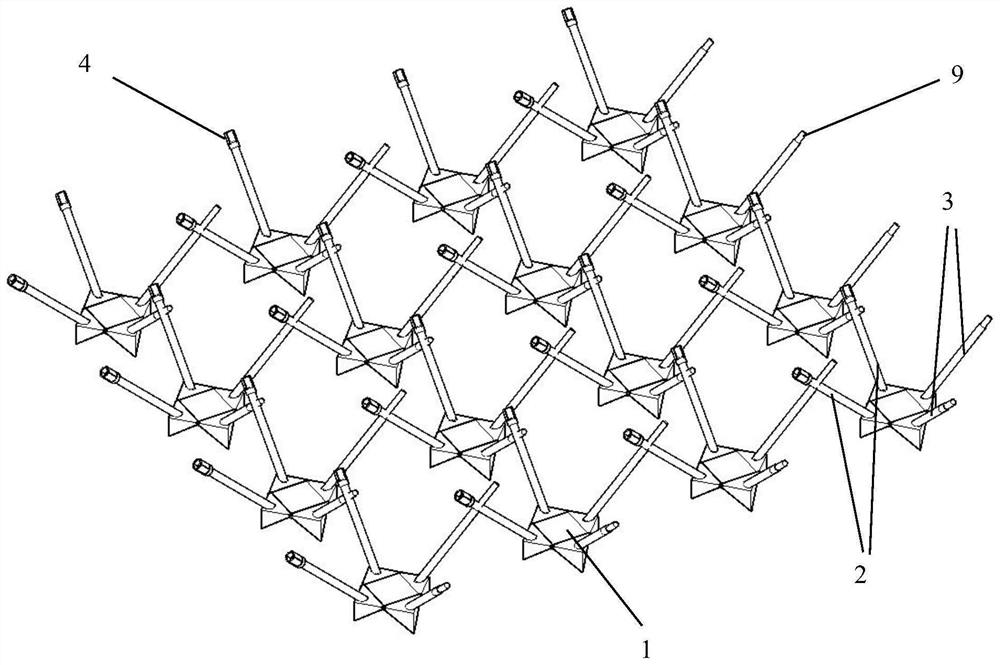 Rock mass embedded truss supporting structure for roof surrounding rock reinforcement and mounting method thereof