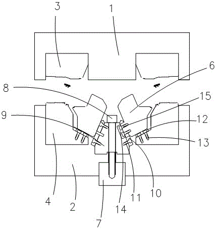 An injection mold with a combined core-pulling structure of an oil cylinder and slider