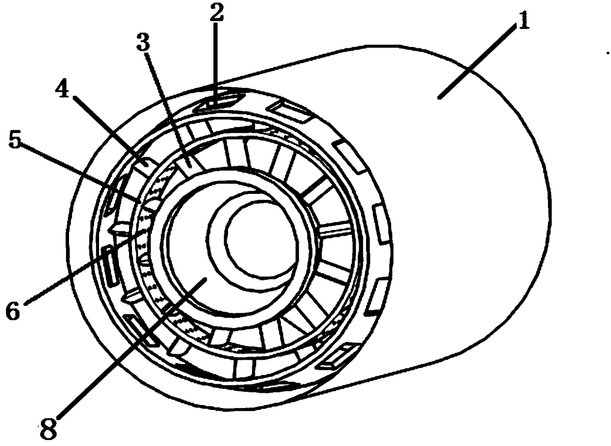 Annular oil supply type integrated afterburner