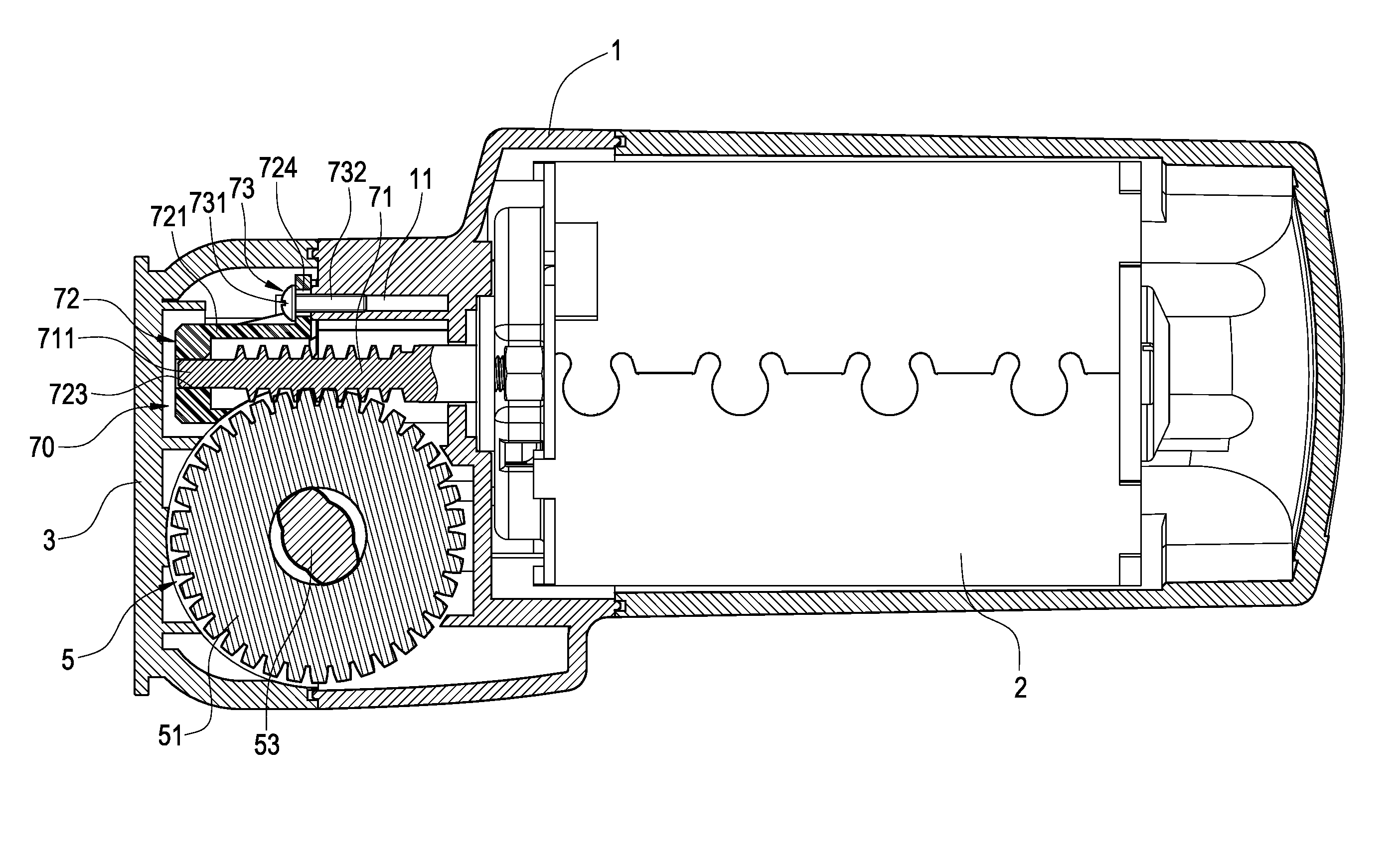 Spindle positioning means of linear actuator