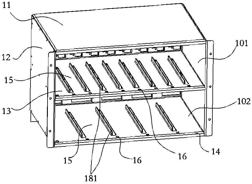 Power supply insertion frame, modular power supply using the insertion frame, and electrical cabinet