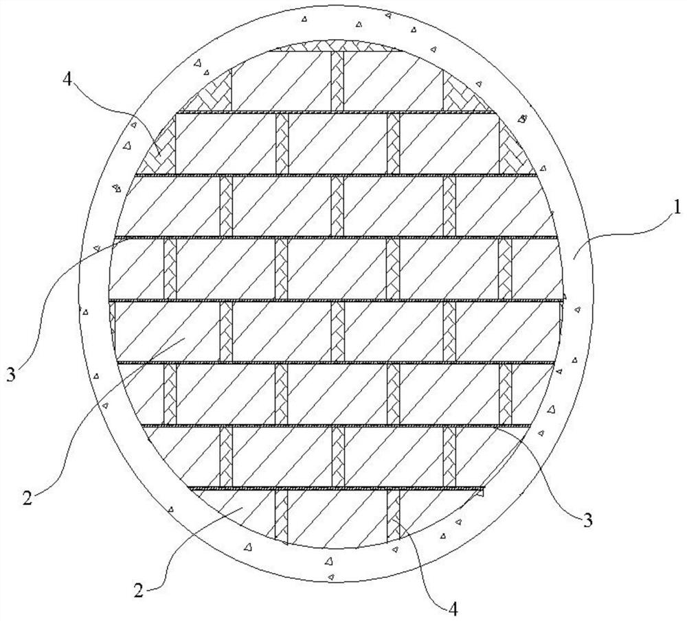 Brick plugging structure construction method for underground balanced water pressure tube well