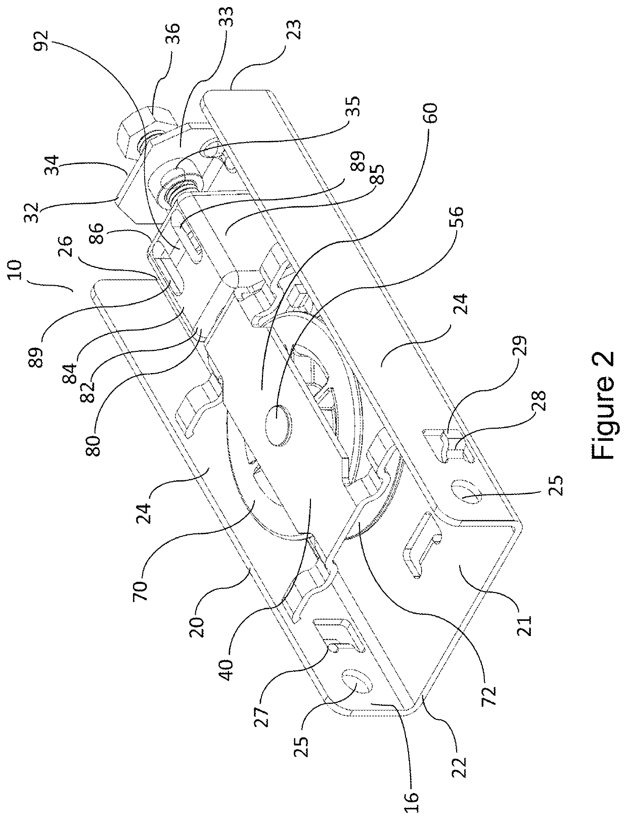 Tensioning device for a drive train
