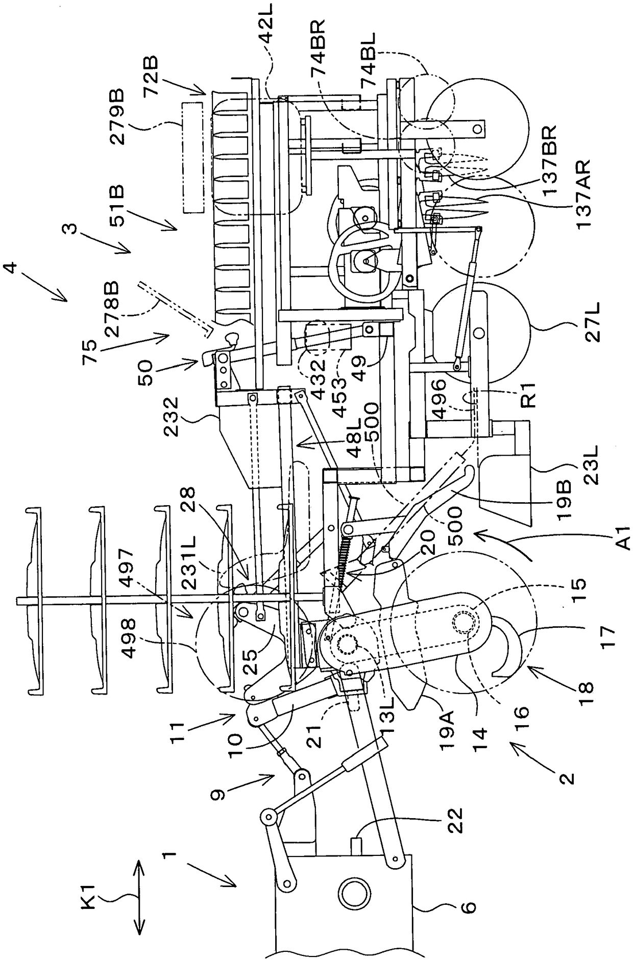 Transplanting operation machine