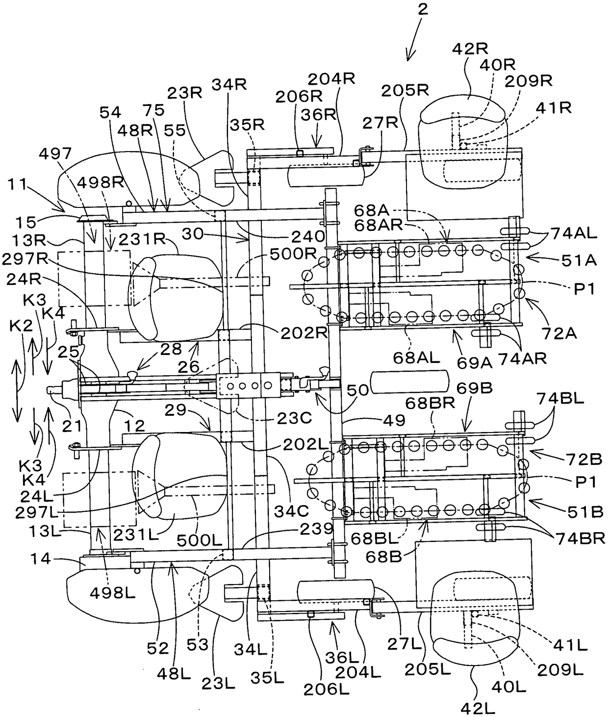 Transplanting operation machine