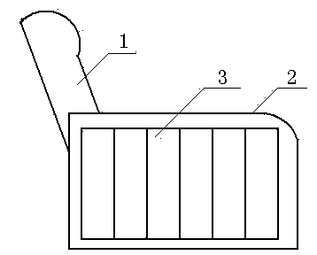 Sofa with case armrests