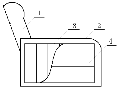 Sofa with case armrests