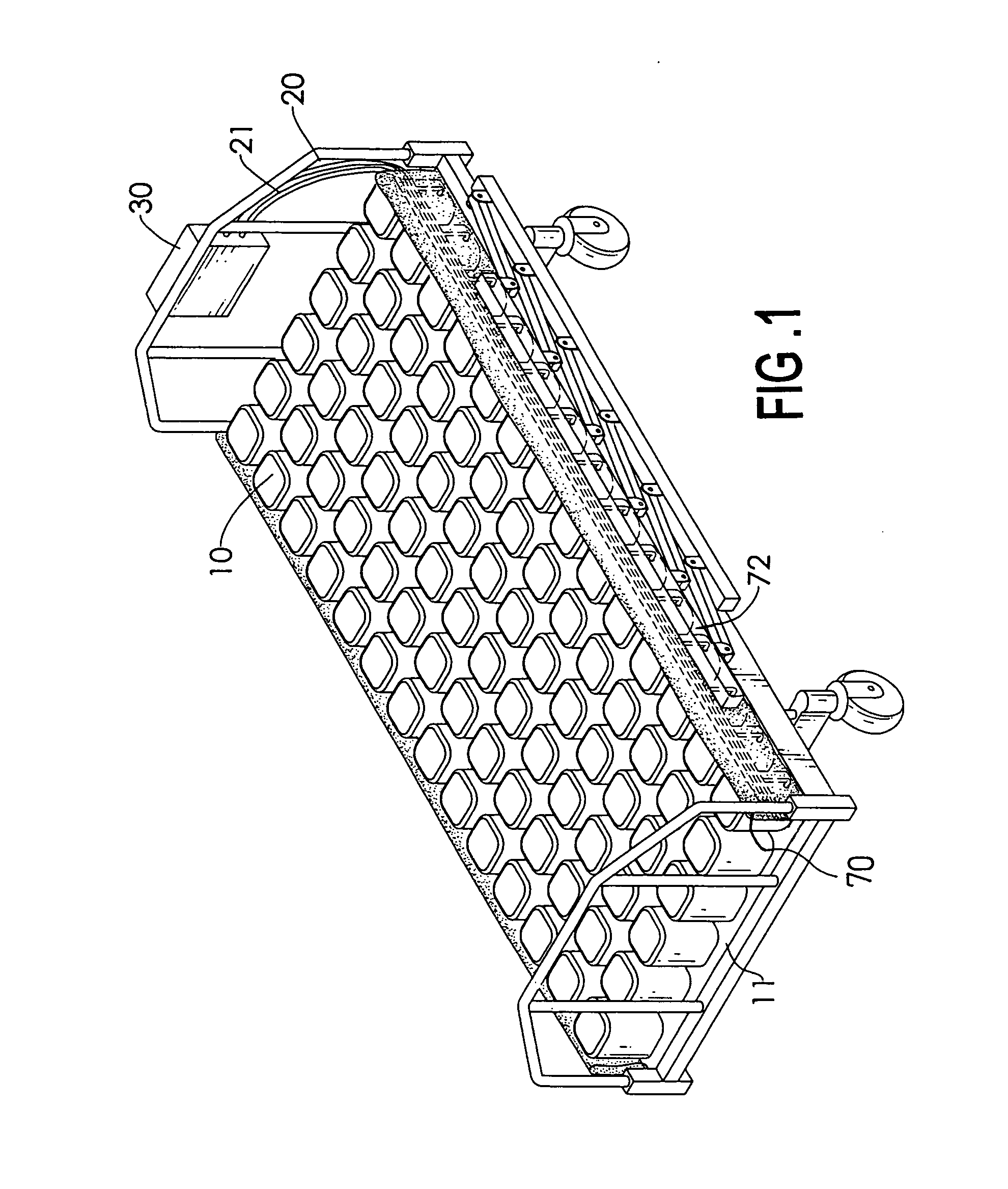 Air bed having independent air chambers