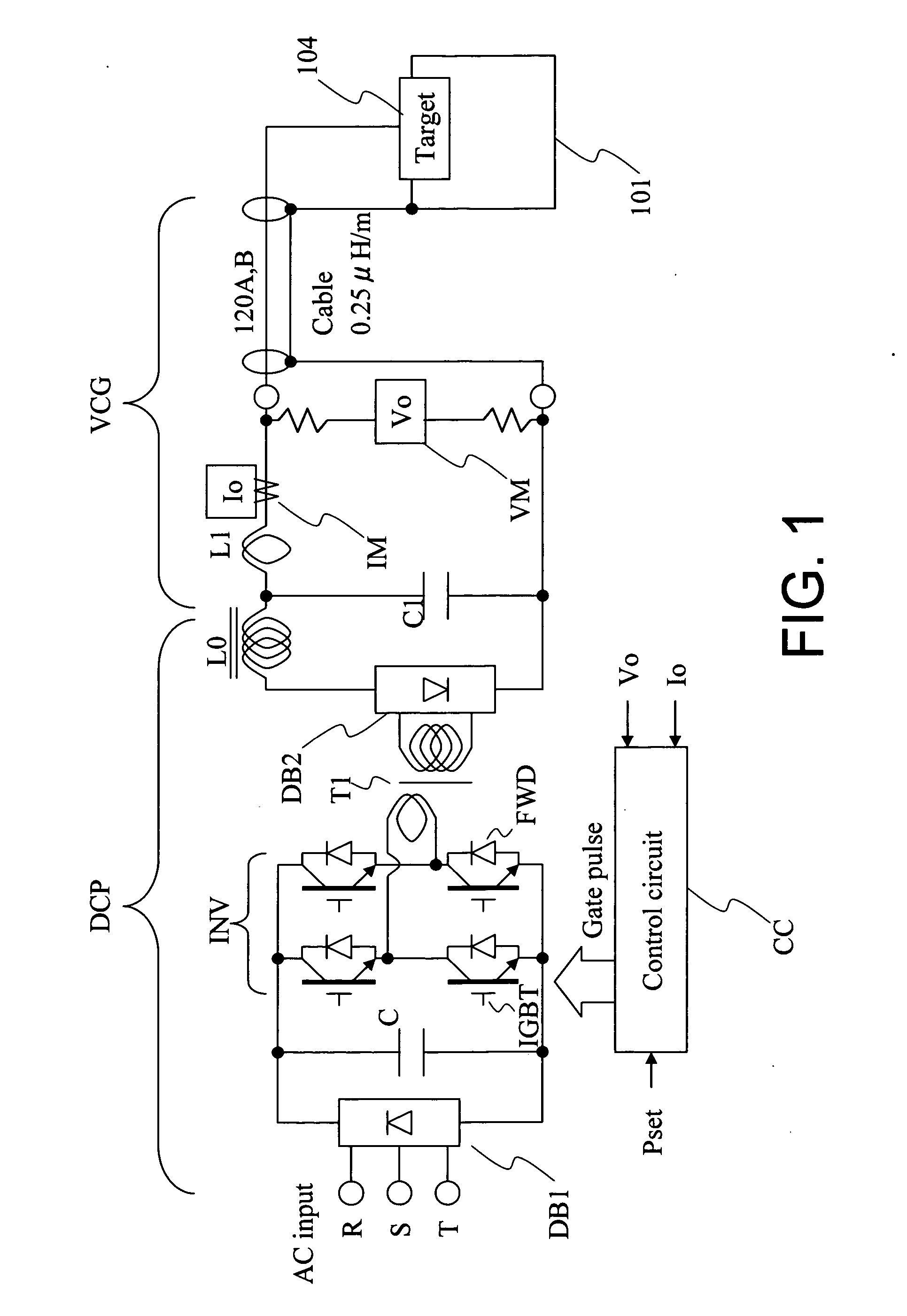 Discharging power source, sputtering power source, and sputtering device