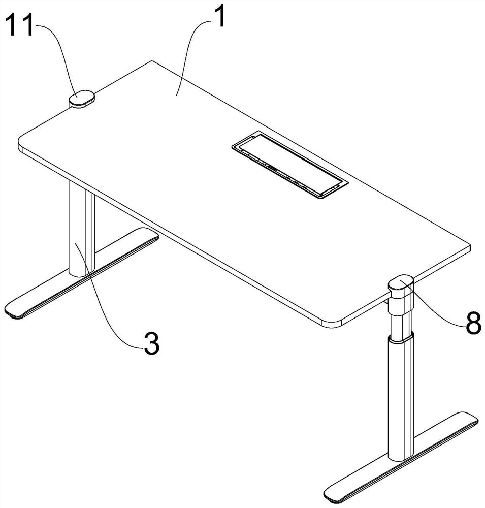 Lifting table capable of hiding cable
