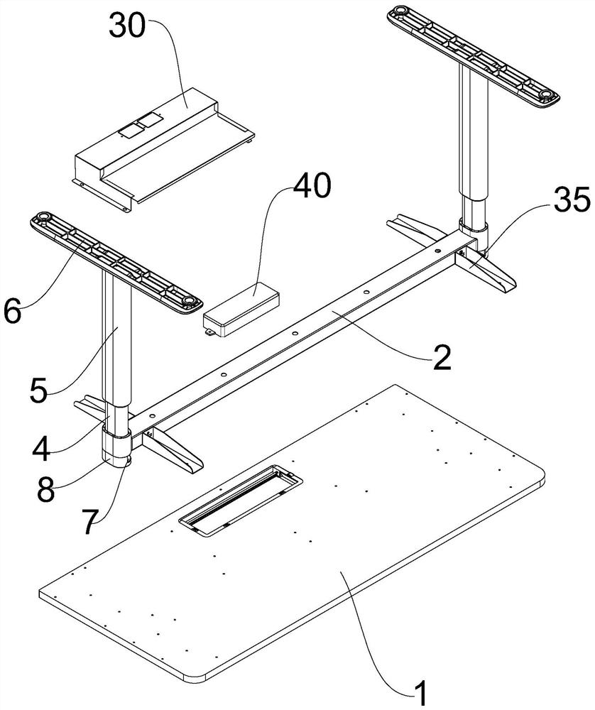 Lifting table capable of hiding cable