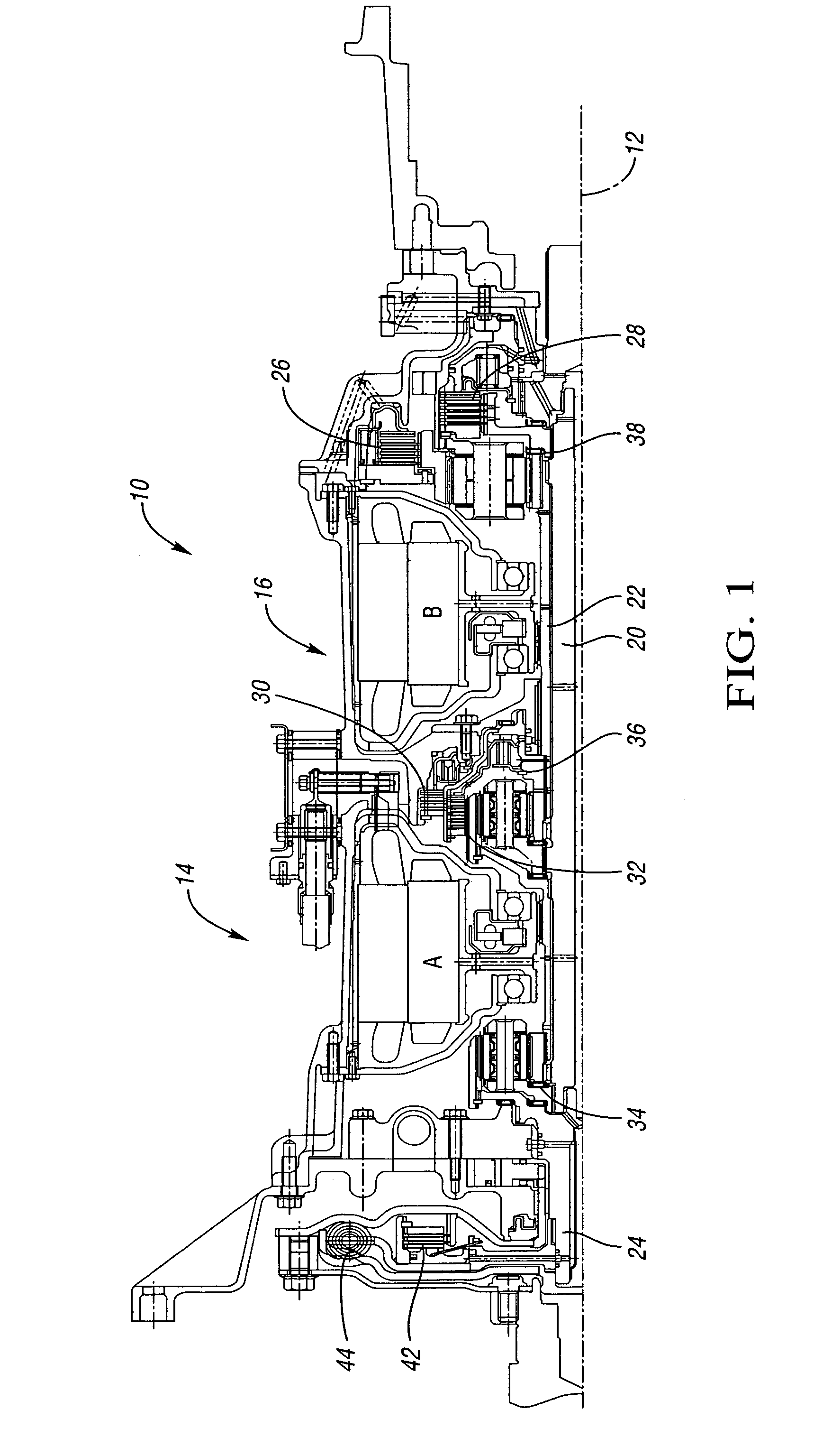 Method and apparatus for cooling a hybrid transmission electric motor