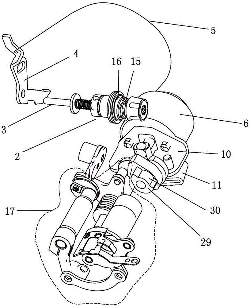 Sewing machine thread loosening device for removing bird nest structure and use method