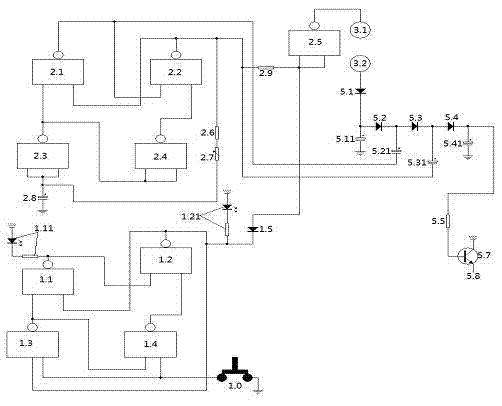 Four-gate oscillation science popularization instrument