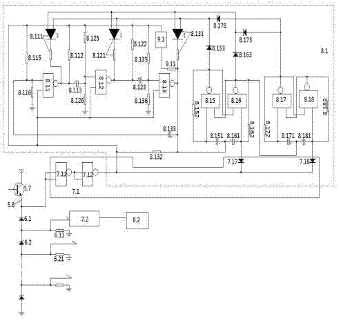 Four-gate oscillation science popularization instrument