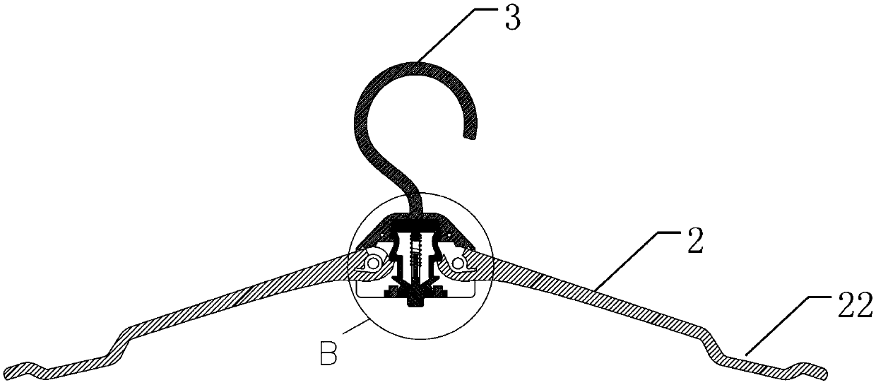 Clothes hanger, clothes folding machine, and control method of clothes folding machine