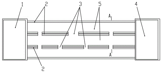 Construction method for opening hole between rectangular pipe jacking channels