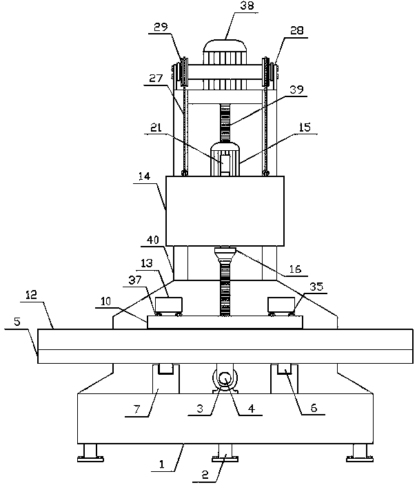 Vertical machining device