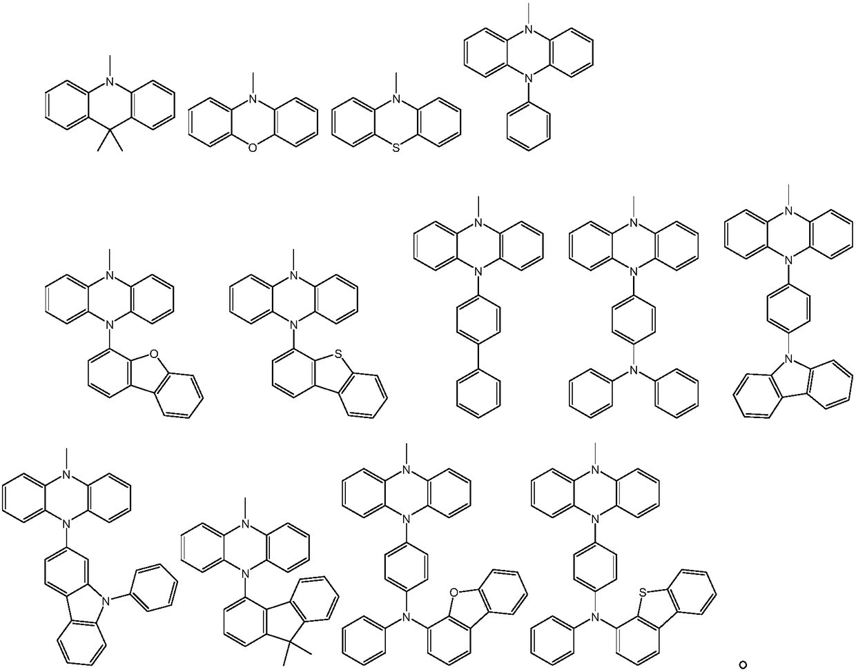 Aza-spirofluorene anthracene heterocyclic compound and application thereof in organic electroluminescence elements