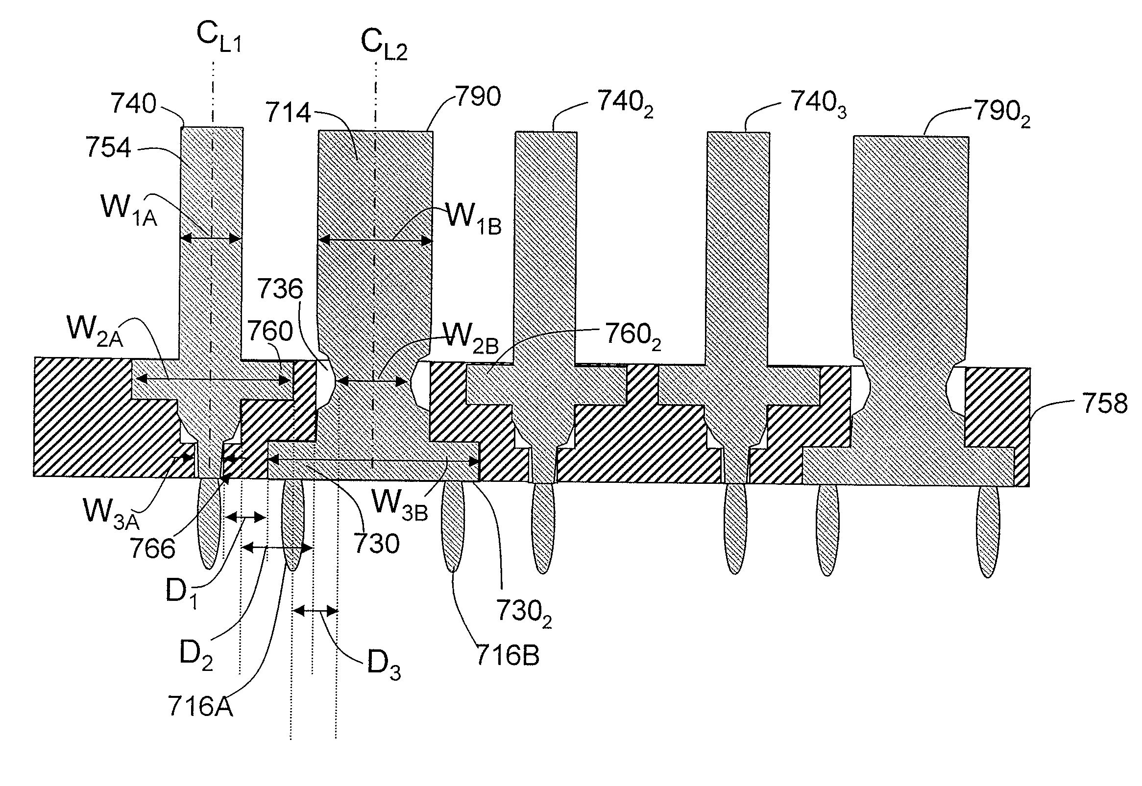 Electrical connector with complementary conductive elements