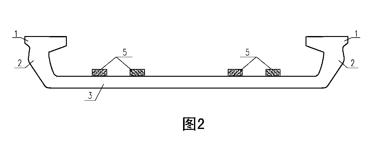 Urban railway traffic continuous basin type beam