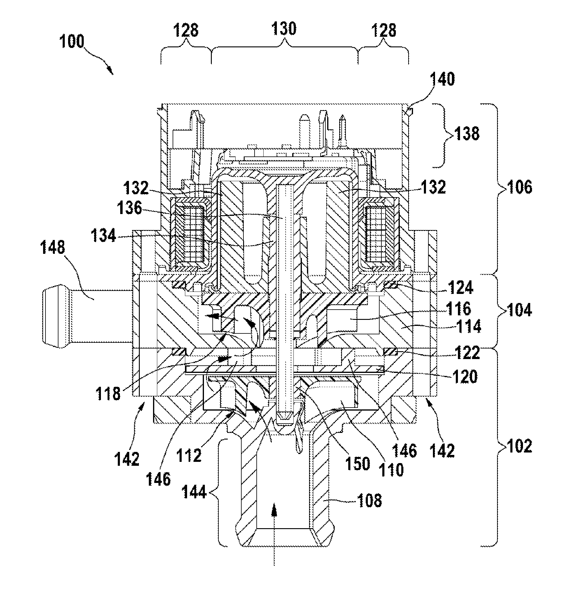 Two-stage centrifugal pump