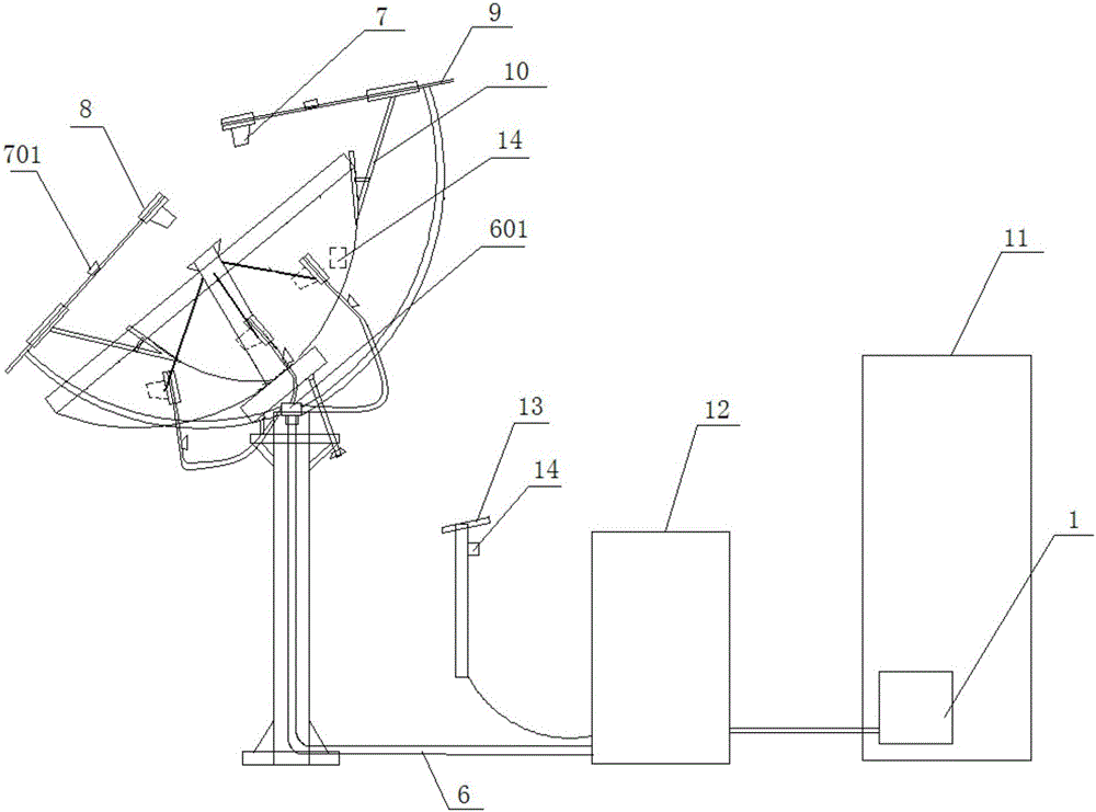 Automatic snow clearing method and device for satellite antenna
