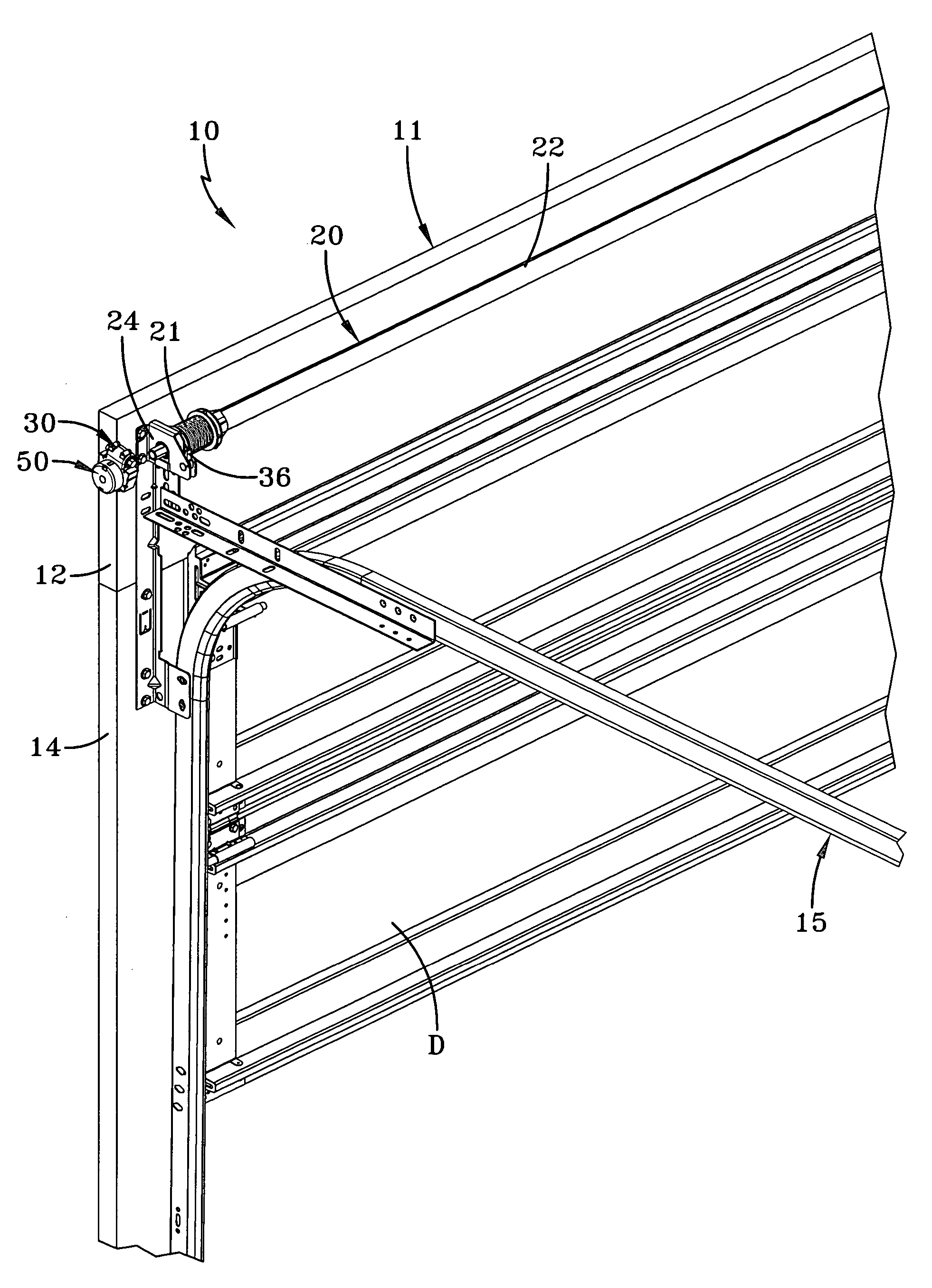 Tensioning tool for a counterbalance system for sectional doors