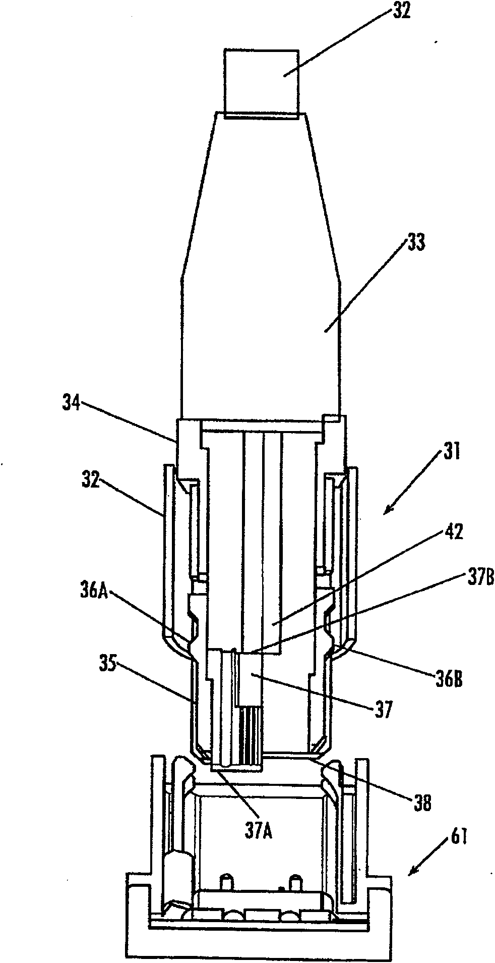 Transceiver module for multi-optical fiber connector and method for aligning the same and coupling light signal