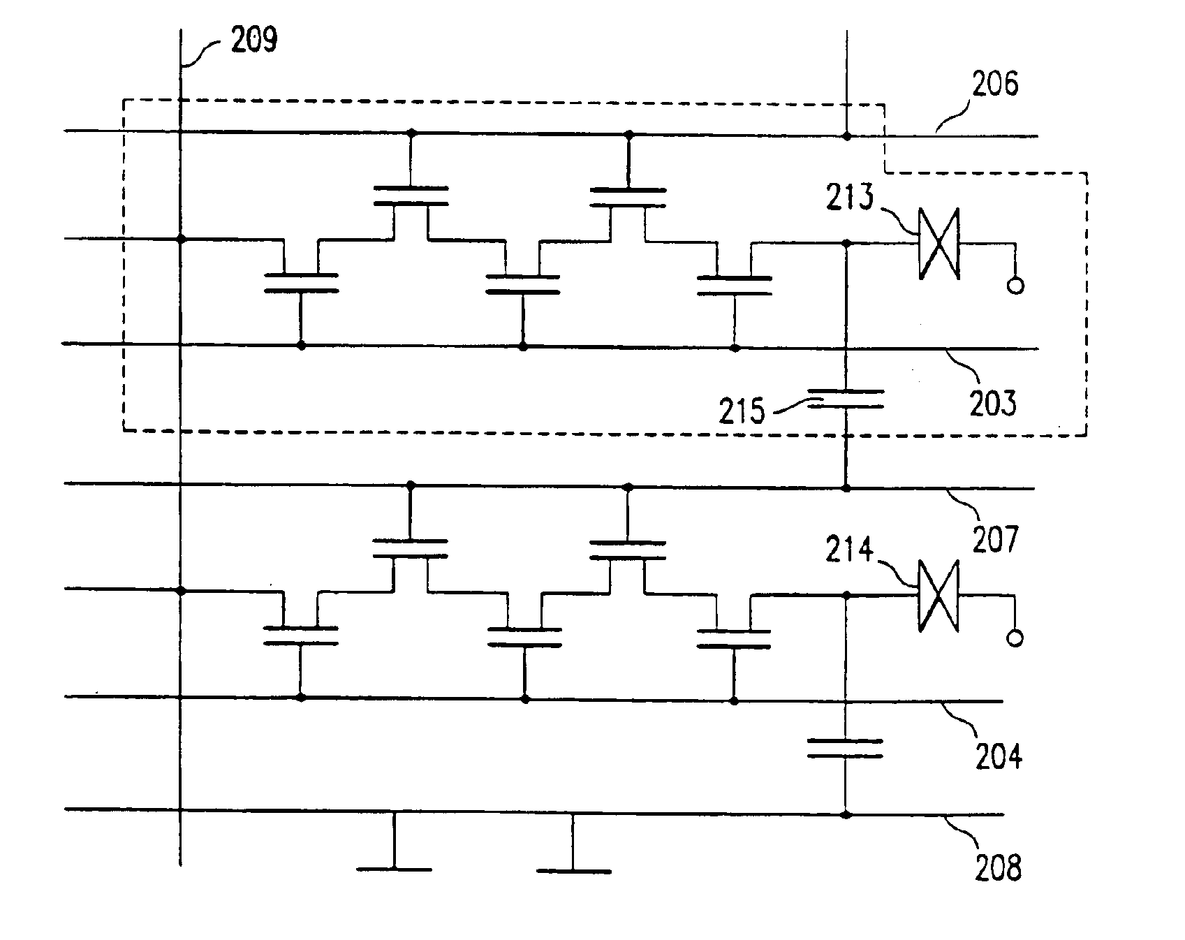 Active matrix display device