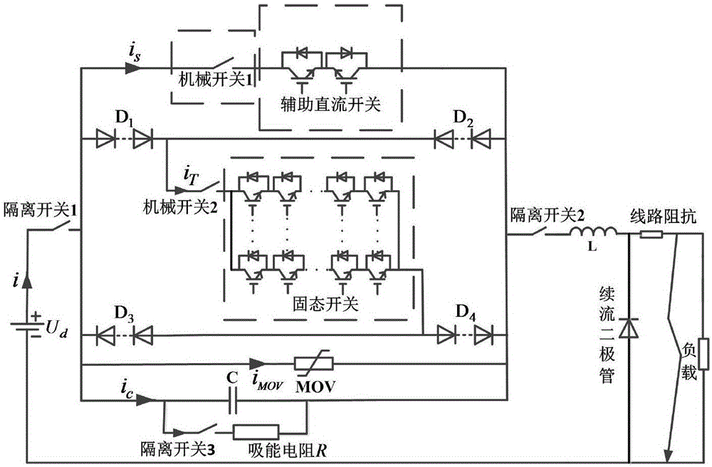 IGBT-based hybrid high-voltage direct-current circuit breaker