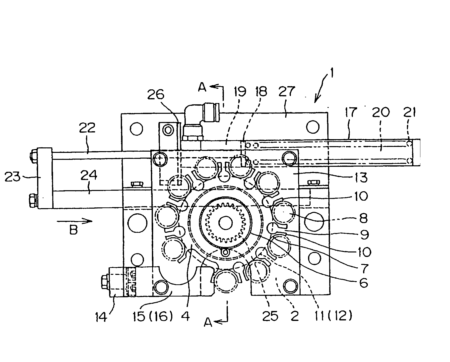 Fixed type electrode tip take-out device