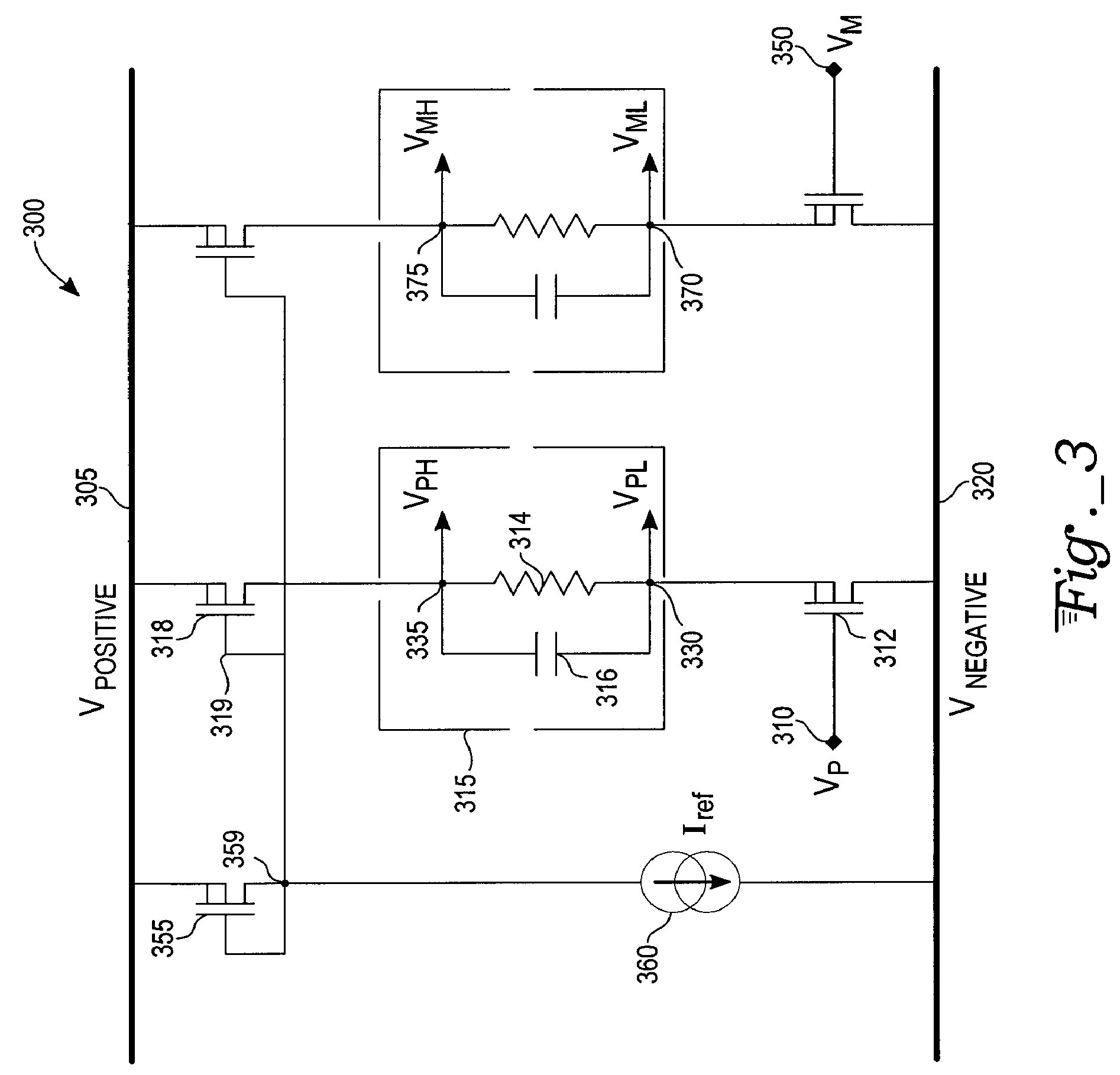 Detector of differential threshold voltage