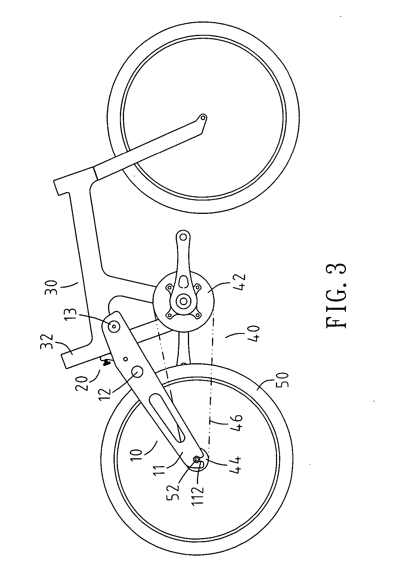 Tension adjusting device for a transmission system of a bicycle