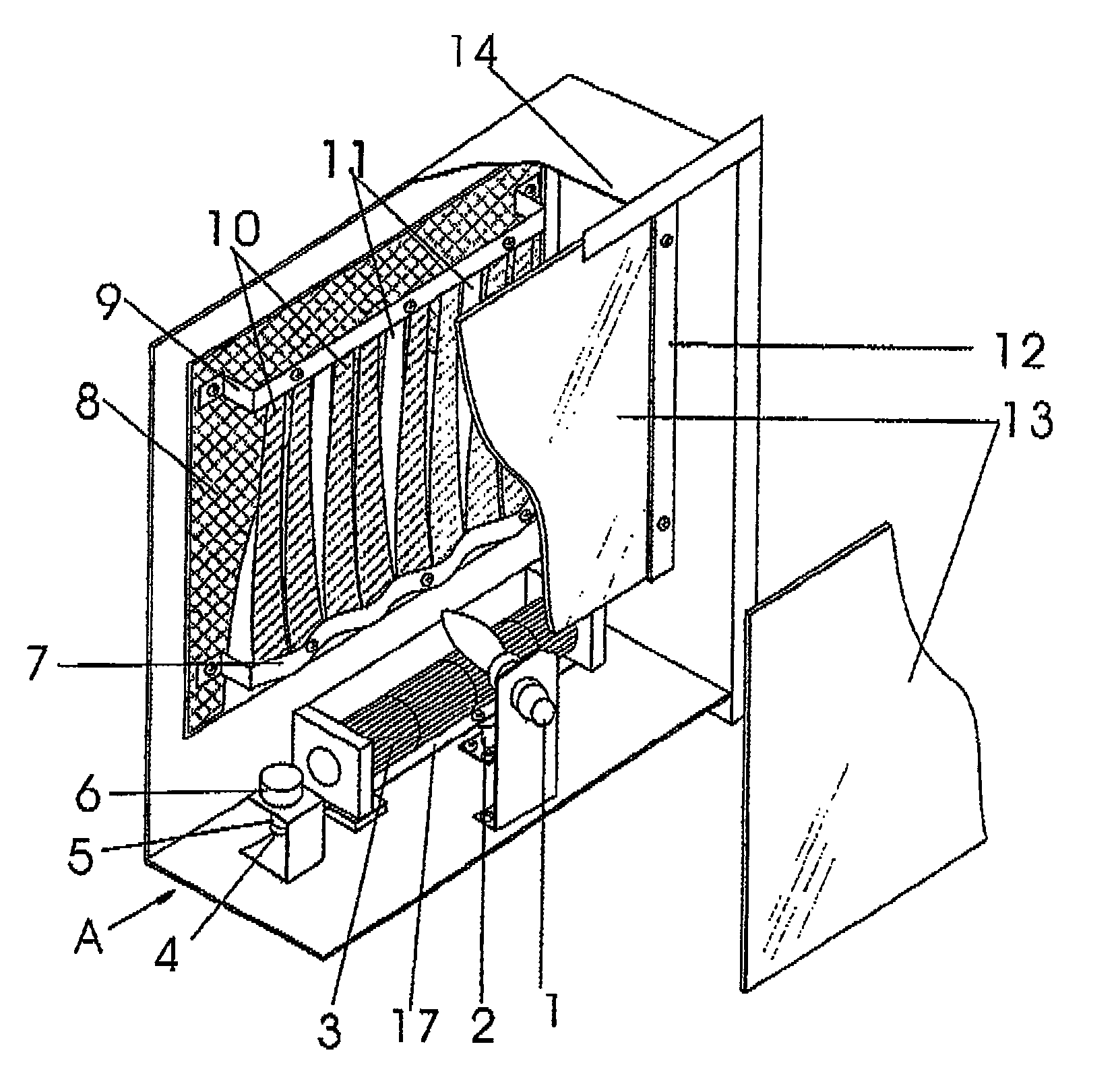 Flame imitation manufacturing device of an electrical-heated fireplace