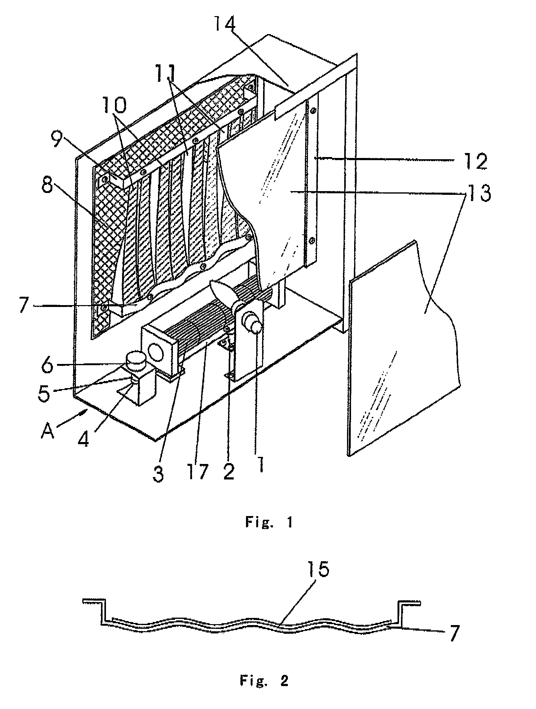 Flame imitation manufacturing device of an electrical-heated fireplace