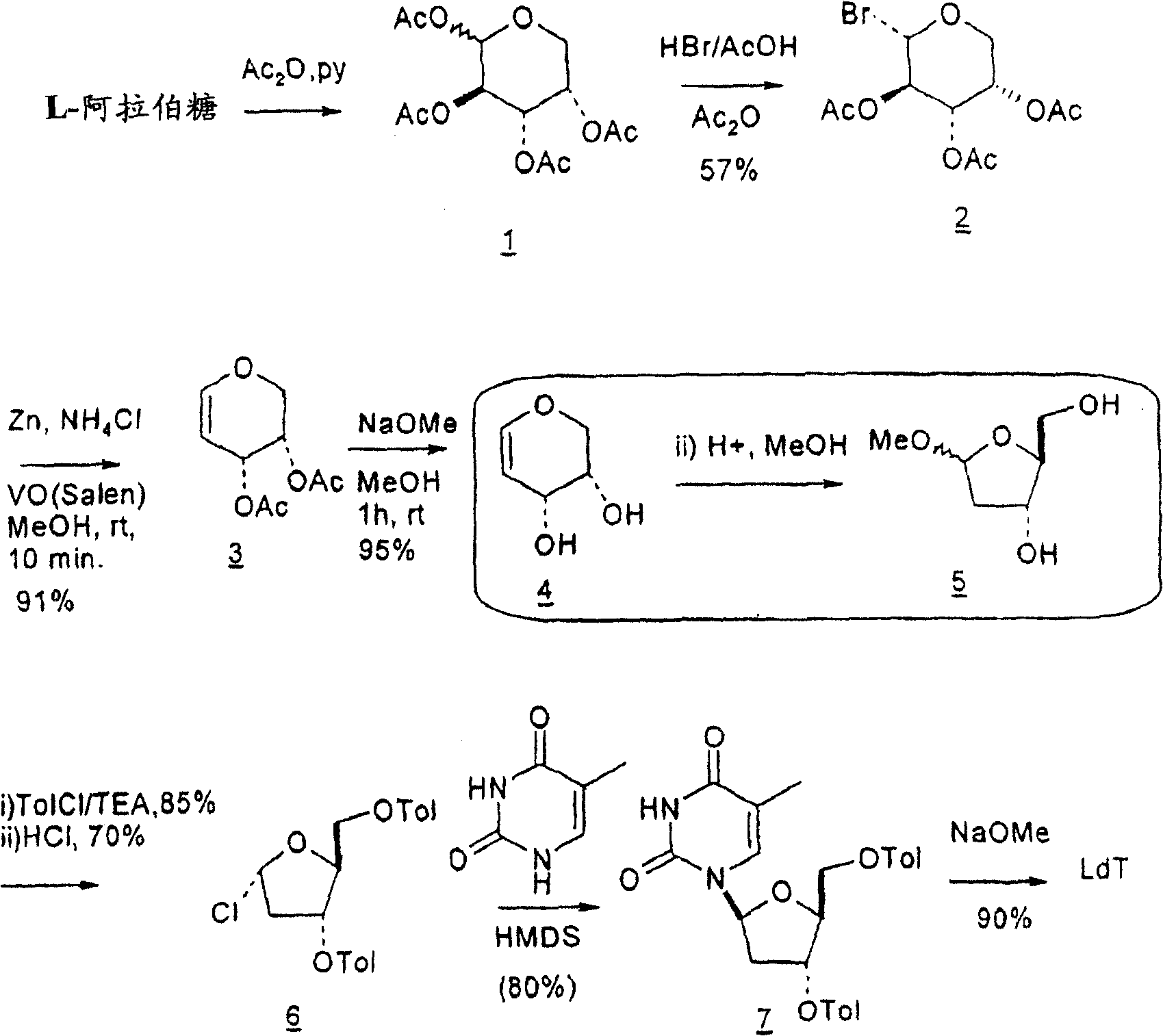 Synthesis of beta-l-2'-deoxy nucleosides