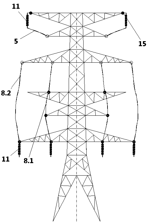 110 kV drill-span dual-purpose tension tower
