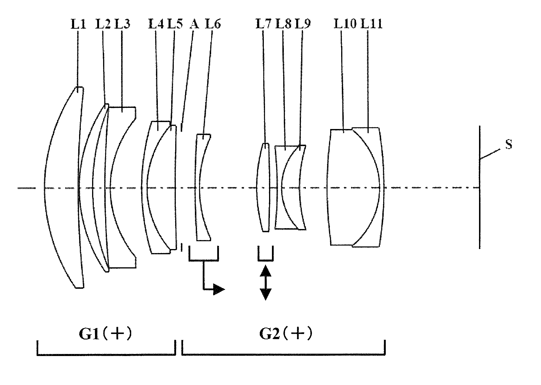 Inner focus lens, interchangeable lens device and camera system