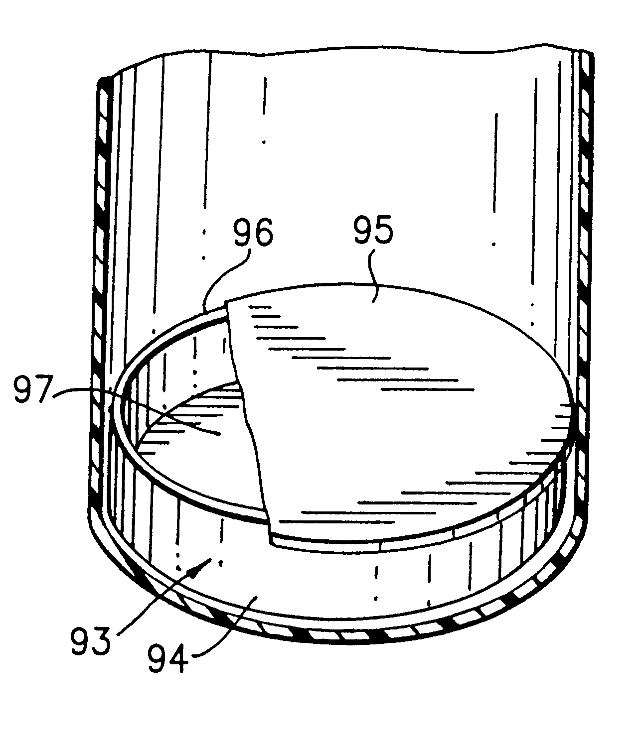 Fluid-filled capacitor with pressure interrupter means and internal compressible air chamber