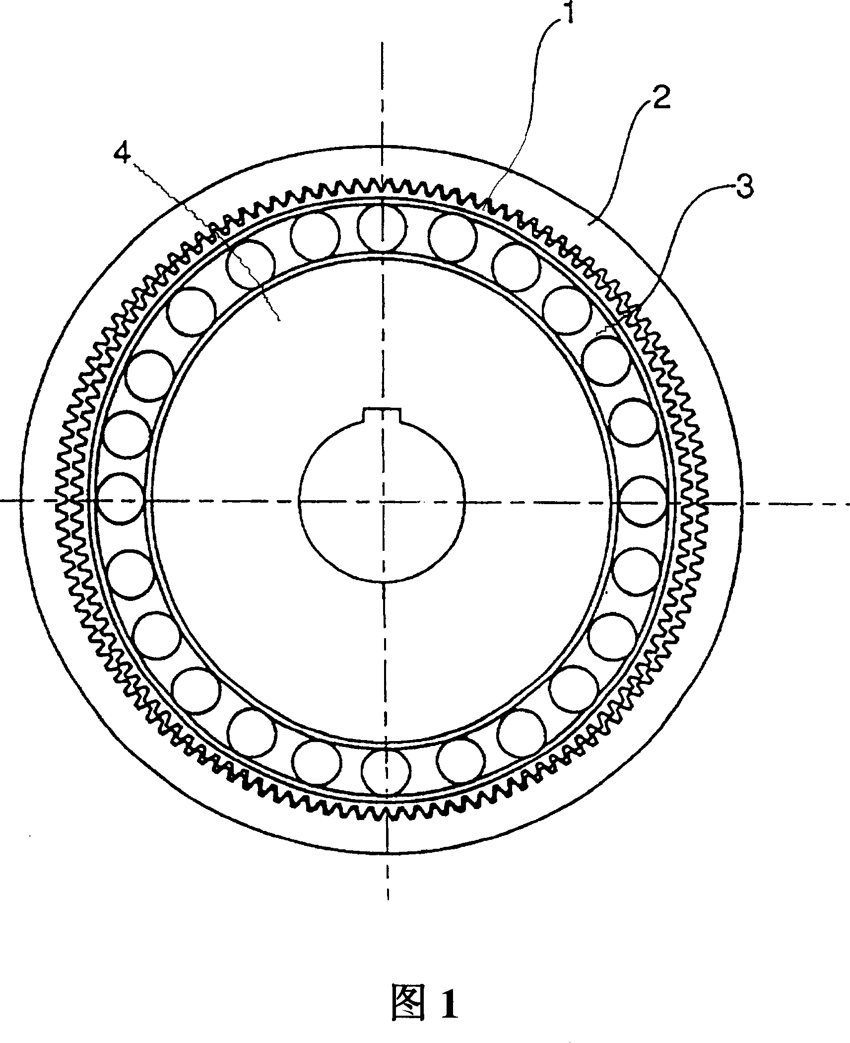 Three-dimensional harmonic wave gear with involute tooth outline