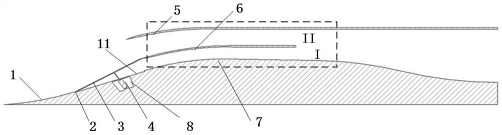 Double-channel graded wide-range-adjustable air inlet channel, engine and air inlet adjusting method