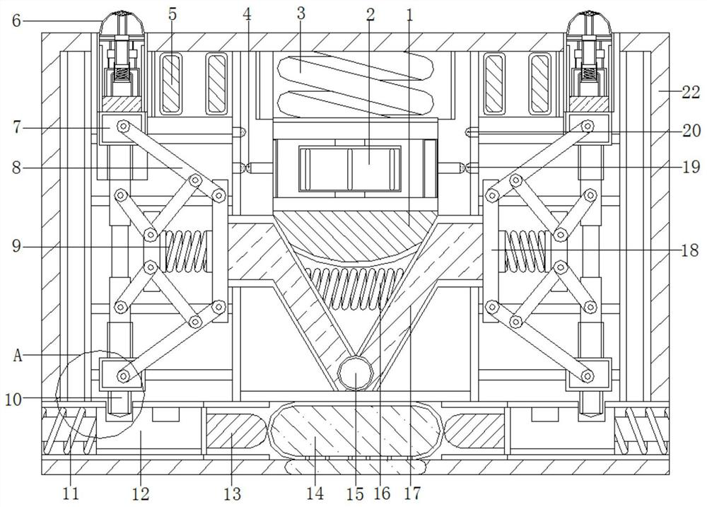 Automatic protection auxiliary device for abnormal falling of multimedia photography unmanned aerial vehicle